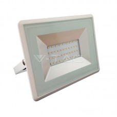 30W LED Прожектор Е-Series Бяло Тяло 6500K