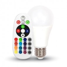 LED Крушка - 6W E27 A60 RGB С Дистанционно 4000K