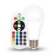 LED Крушка - 6W E27 A60 RGB С Дистанционно 4000K